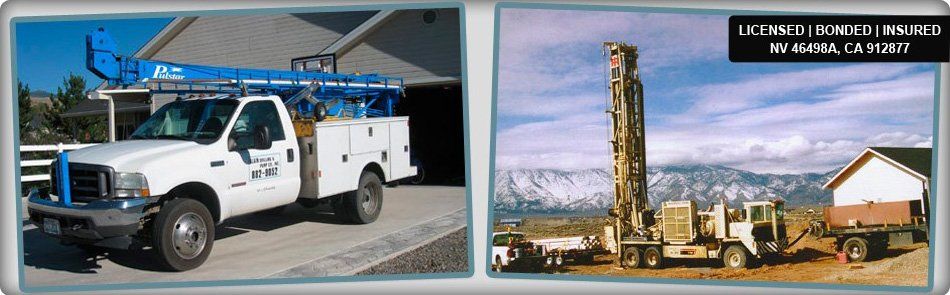 WM Blain service truck and drilling rig